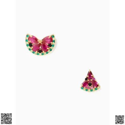 美國代購正品 Kate Spade 不對稱西瓜耳飾