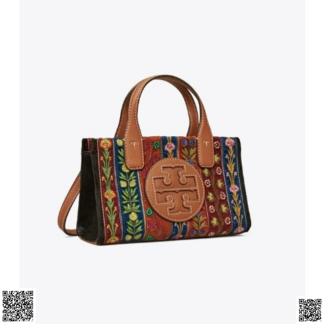 美國代購正品 Tory Burch Ella Ribbon Patchwork 迷你托特包