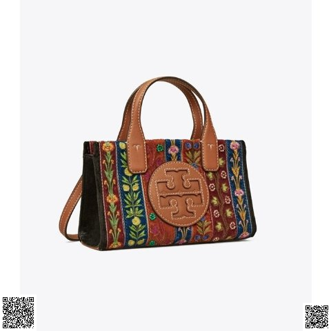 美國代購正品 Tory Burch Ella Ribbon Patchwork 迷你托特包