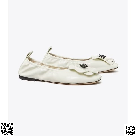 美國代購正品 Tory Burch FLOWER 山茶花平底鞋