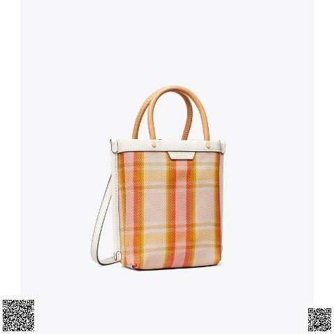 美國代購正品 Tory Burch MINI PERRY 格紋斜跨托特包