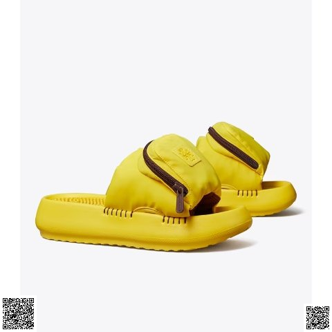 美國代購正品 Tory Burch 帶口袋的運動拖鞋