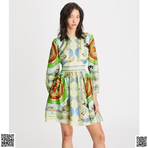 美國代購正品 Tory Burch 真絲印花裙
