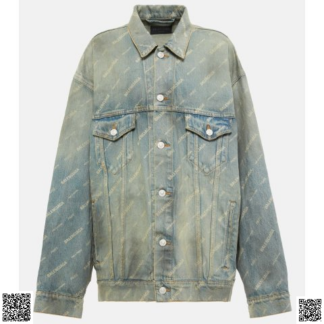 美國代購正品 Balenciaga Logo 牛仔外套