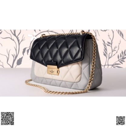 美國代購正品 Kate Spade Carey 中號小香風菱格拼色包
