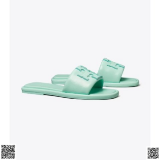 美國代購正品 Tory Burch DOUBLE T SPORT 薄荷綠拖鞋