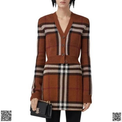 美國代購正品 Burberry Keelan 羊毛格紋開衫
