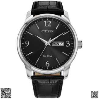 美國代購正品 Citizen 光動能男士皮革錶帶腕錶