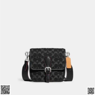 美國代購正品 Coach Frankie 18 單寜老花斜挎包