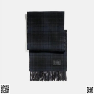 美國代購正品 Coach 格紋羊毛圍巾
