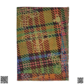 美國代購正品 Vivienne Westwood 羊毛真絲圍巾