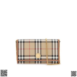 美國代購正品 Burberry 格紋迷你鏈條包