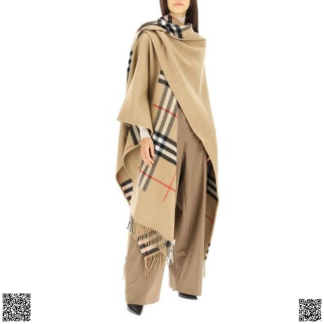 美國代購正品 Burberry 羊毛羊絨鬥篷