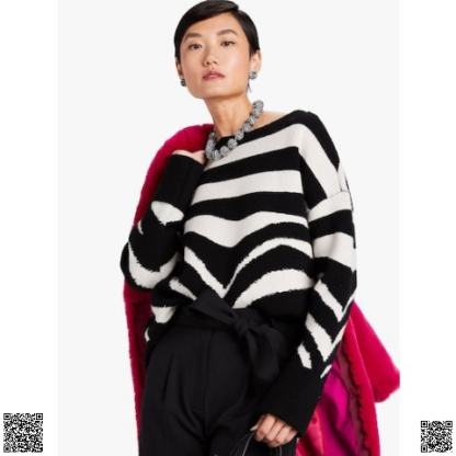美國代購正品 Kate Spade Bold Zebra 斑馬紋毛衣