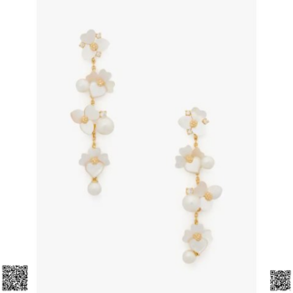 美國代購正品 Kate Spade Precious Pansy 玉蘭花耳綫