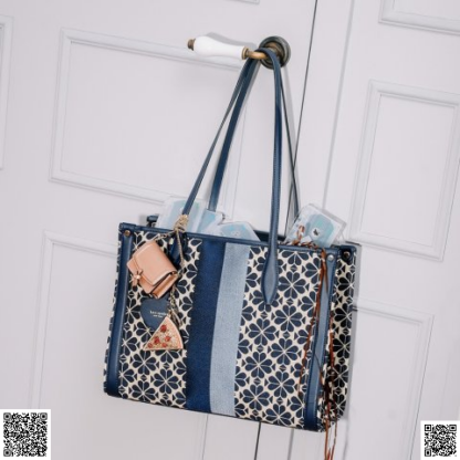 美國代購正品 Kate Spade Spade Flower Jacquard Stripe 中號托