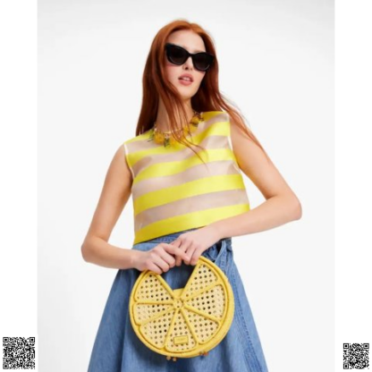 美國代購正品 Kate Spade 檸檬手拿編織包