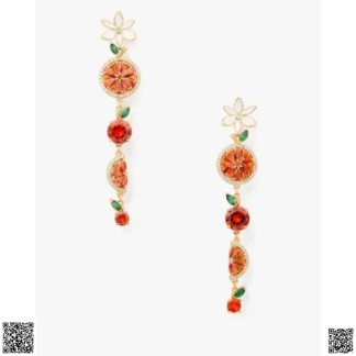 美國代購正品 Kate Spade 甜橘流蘇耳環