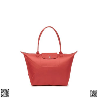 美國代購正品 Longchamp Le Pliage Leather Trimmed 托特包