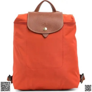 美國代購正品 Longchamp Le Pliage 南瓜色可收納雙肩包