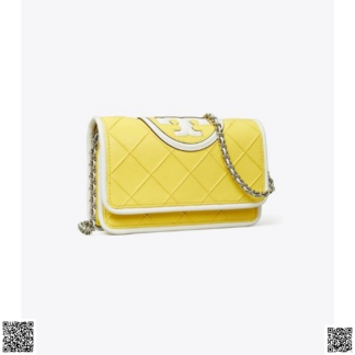 美國代購正品 Tory Burch FLEMING SOFT PATENT BORDER菱格包