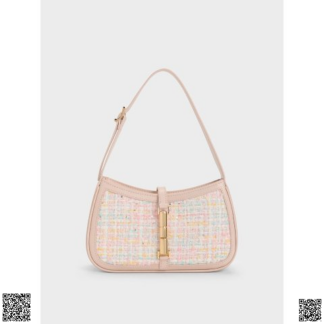 美國代購正品 Charles & Keith Pink Cesia 單肩包