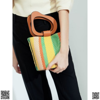美國代購正品 Charles & Keith 拼色水桶包