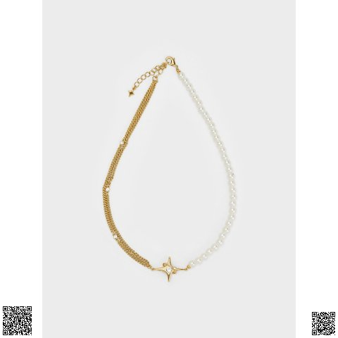 美國代購正品 Charles & Keith 珍珠項鏈