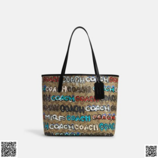 美國代購正品 coach x mint + serf city tote老花托特包