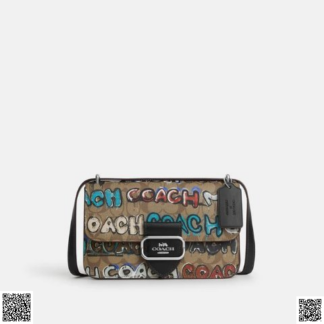 美國代購正品 coach x mint + serf large morgan 小方包
