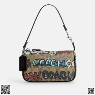 美國代購正品 coach x mint + serf nolita 19老花腋下包