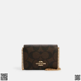 美國代購正品 mini wallet 老花鏈條錢包