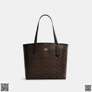 美國代購正品 Coach City 老花托特包