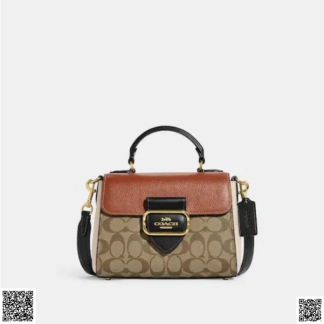美國代購正品 Coach Morgan Top Handle 老花拼色手提包