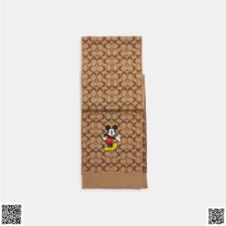 美國代購正品 Disney X Coach Signature 印花圍巾