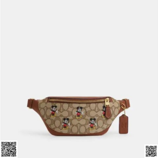 美國代購正品 Disney X Coach Warren 老花米奇腰包