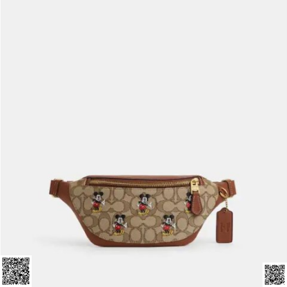 美國代購正品 Disney X Coach Warren 老花米奇腰包