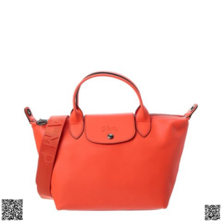 美國代購正品 Longchamp 亮橘色尼龍餃子包