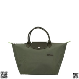 美國代購正品 Longchamp 綠色尼龍餃子包