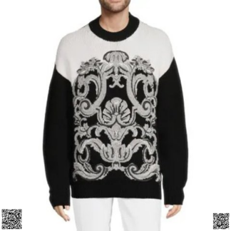 美國代購正品 Versace 羊毛落肩毛衣
