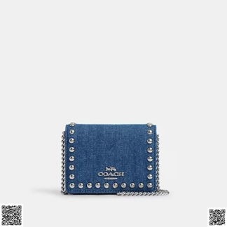 美國代購正品 Coach 迷你鏈條錢包