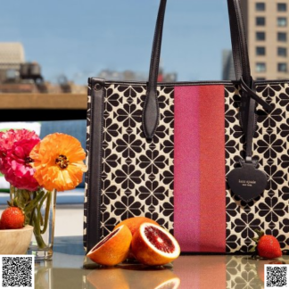 美國代購正品 Kate Spade Spade Flower Jacquard 中號花朵托特