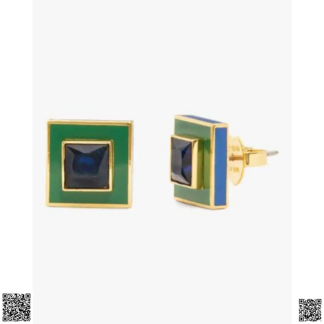 美國代購正品 Kate Spade 復古方鑽耳飾
