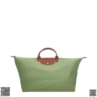 美國代購正品 Longchamp 抹茶綠尼龍餃子包
