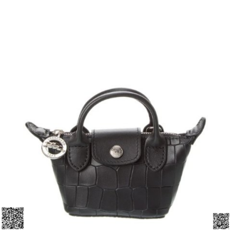 美國代購正品 Longchamp 鰐魚壓紋超迷你餃子包