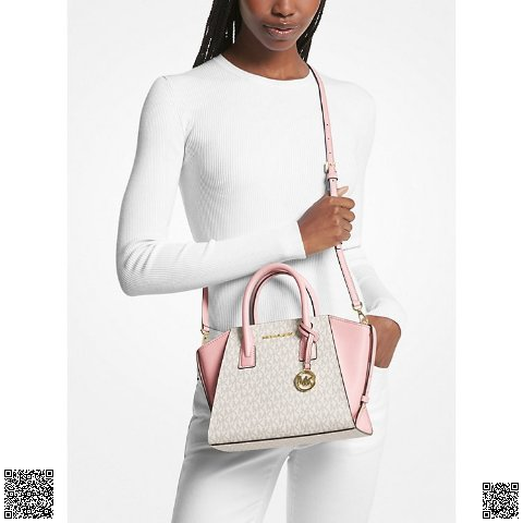 美國代購正品 Michael Kors Avril 拼色老花拉鏈手袋