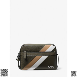美國代購正品 Michael Kors Cooper 拼色條紋相機包包