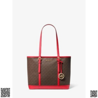 美國代購正品 Michael Kors Jet Set 紅邊拉鏈托特包