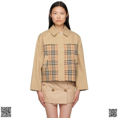 美國代購正品 Burberry Tan Check Panel夾剋