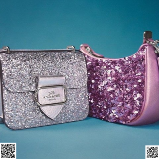 美國代購正品 Coach Morgan 閃片斜挎包